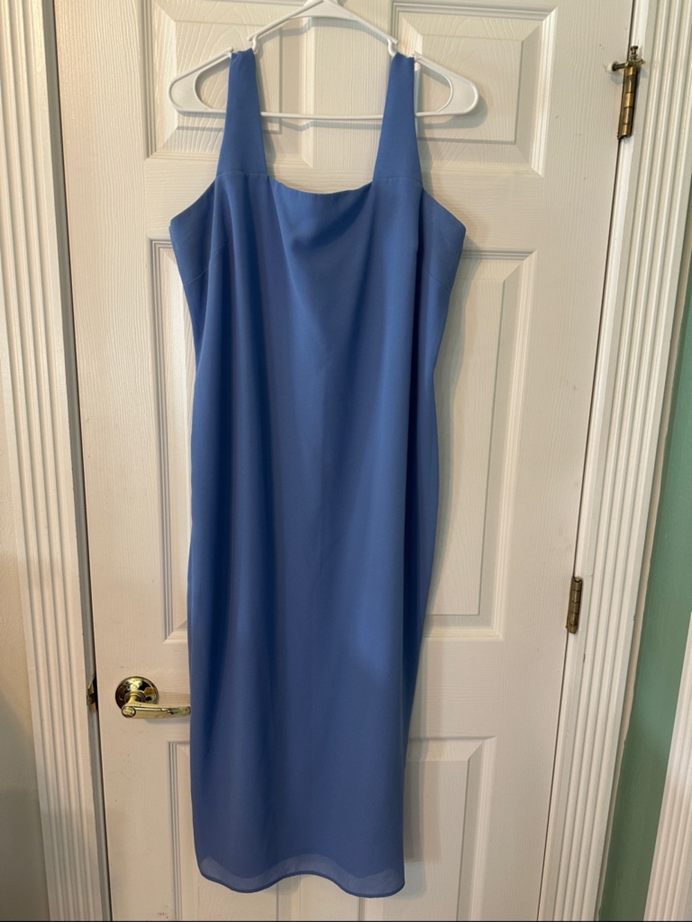 Ursula of Switzerland Blue Midi Slip Dress Size 16